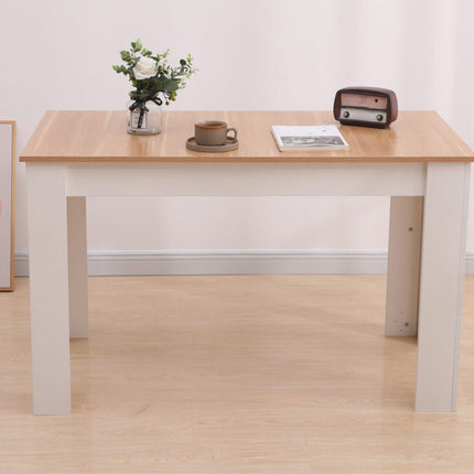 Dining Table Rectangular Wooden 120M-Grey&amp;White.