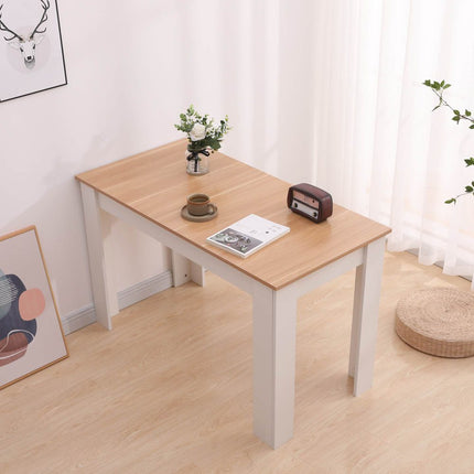 Dining Table Rectangular Wooden 120M-Grey&amp;White.