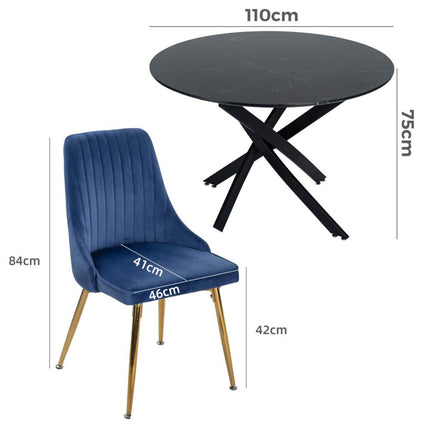 Gourmet Glamour: The Natural&Velvet Dining Set