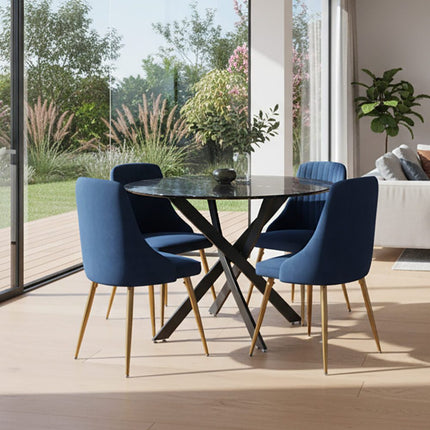 Gourmet Glamour: The Natural&Velvet Dining Set