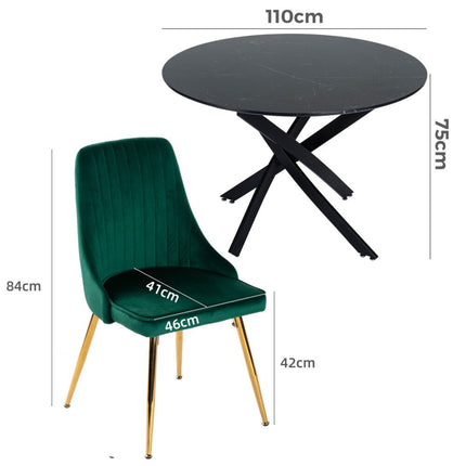 Gourmet Glamour: The Natural&Velvet Dining Set