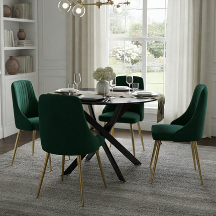 Gourmet Glamour: The Natural&Velvet Dining Set.