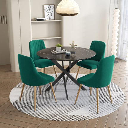 Gourmet Glamour: The Natural&Velvet Dining Set.