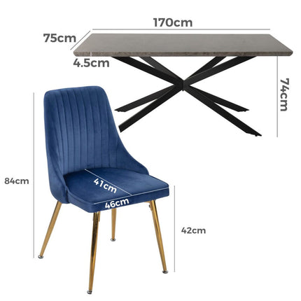 Gourmet Glamour: The Natural&Velvet Dining Set.