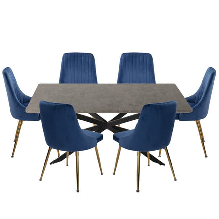 Gourmet Glamour: The Natural&Velvet Dining Set.