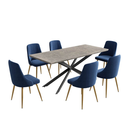 Gourmet Glamour: The Natural&Velvet Dining Set.