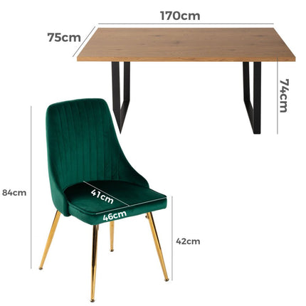 Gourmet Glamour: The Natural&Velvet Dining Set.