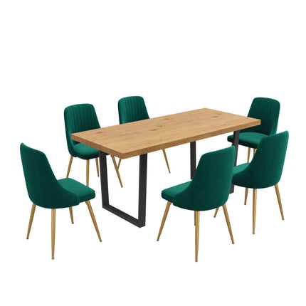 Gourmet Glamour: The Natural&Velvet Dining Set.