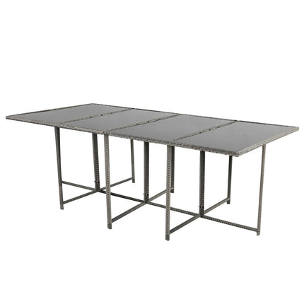 Outdoor PE Wicker Storage Box Garden 320L-Grey.