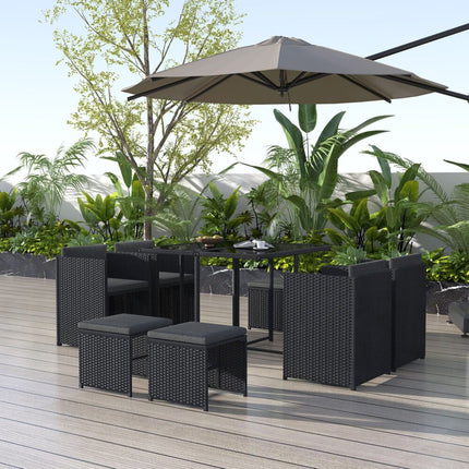 Outdoor PE Wicker Storage Box Garden 320L-Grey