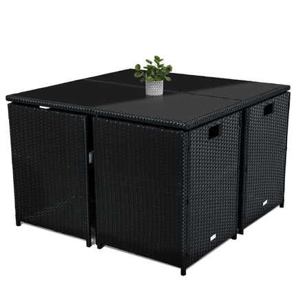 Outdoor PE Wicker Storage Box Garden 320L-Grey