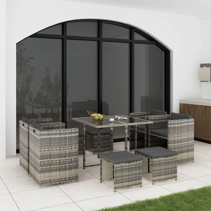 8PCS Outdoor Furniture Modular Lounge Sofa Lizard-Grey.