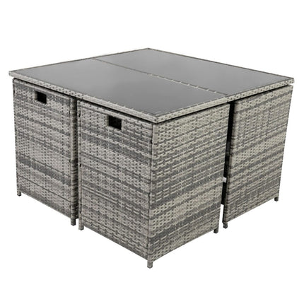8PCS Outdoor Furniture Modular Lounge Sofa Lizard-Grey.