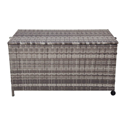 Outdoor PE Wicker Storage Box Garden 320L-Grey.