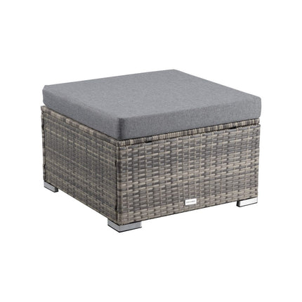 Ottoman-Style Outdoor Lounge Set in Grey.