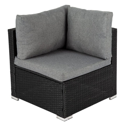 6PCS Outdoor Modular Lounge Sofa Coogee-Black.