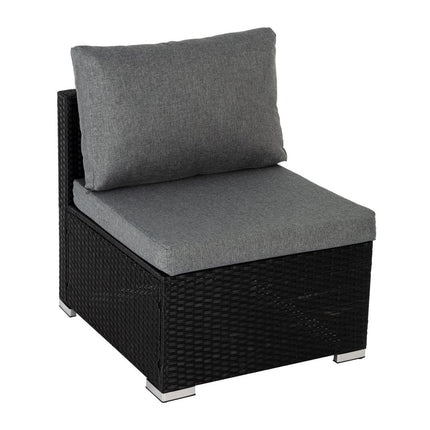 6PCS Outdoor Modular Lounge Sofa Coogee-Black.
