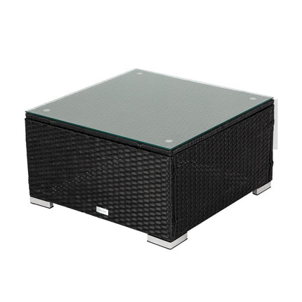 6PCS Outdoor Modular Lounge Sofa Coogee-Black.