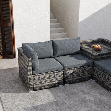 Alsea Side Table Black Base - White Marble.