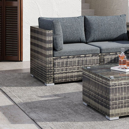 8PCS Outdoor Furniture Modular Lounge Sofa Lizard-Grey.