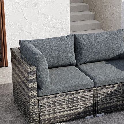8PCS Outdoor Furniture Modular Lounge Sofa Lizard-Grey.