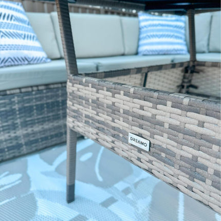 Outdoor PE Wicker Storage Box Garden 320L-Grey.
