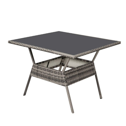 Outdoor PE Wicker Storage Box Garden 320L-Grey.