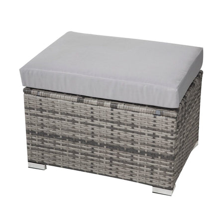 Outdoor PE Wicker Storage Box Garden 320L-Grey.
