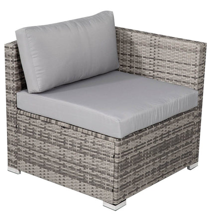 Outdoor PE Wicker Storage Box Garden 320L-Grey.