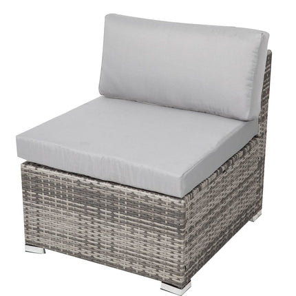 Outdoor PE Wicker Storage Box Garden 320L-Grey.