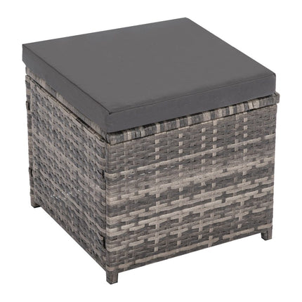 Eden 4-Seater Outdoor Lounge Set with Coffee Table in Black-Stylish Textile and Rope Design.