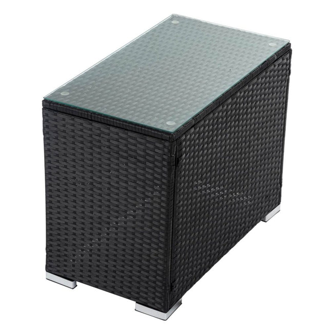 Black Wicker End Table.