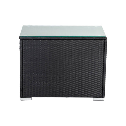 Black Wicker End Table.