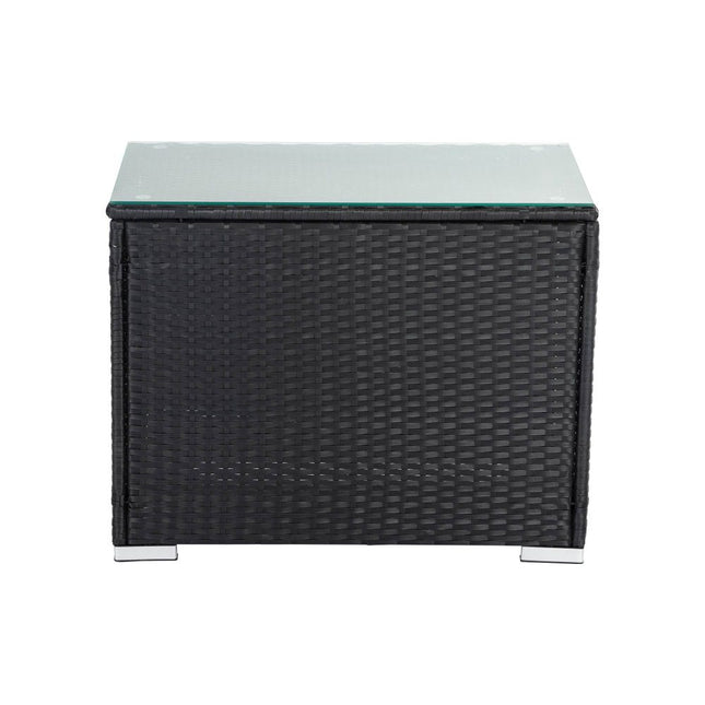 Black Wicker End Table.
