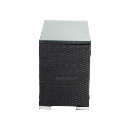 Black Wicker End Table.