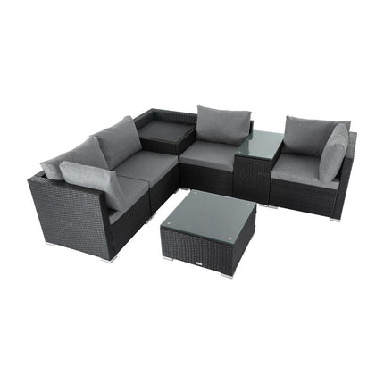 Rectangular Marble-Effect Table.