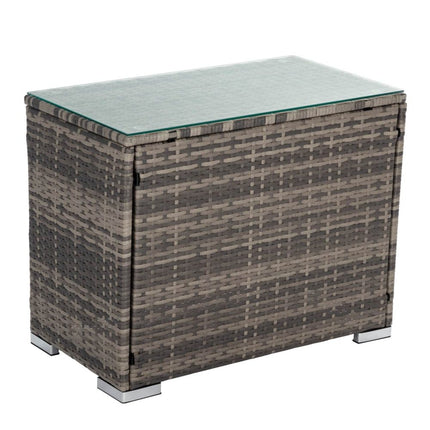 Black Wicker End Table.