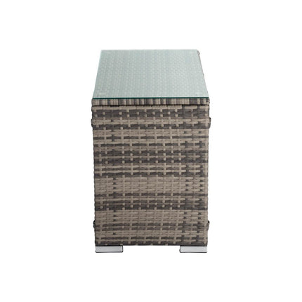 Black Wicker End Table.