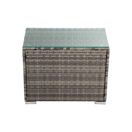 Black Wicker End Table.