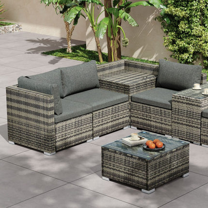 Rectangular Marble-Effect Table.