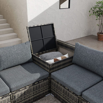 Rectangular Marble-Effect Table.