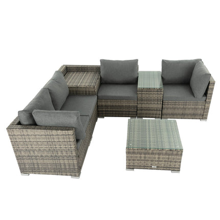 Rectangular Marble-Effect Table.