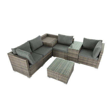 Rectangular Marble-Effect Table.