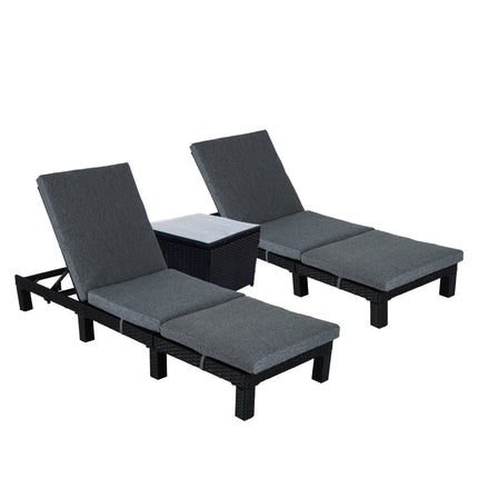 Interior Ave - Executive Stone Nested Coffee Table Set - White & White.