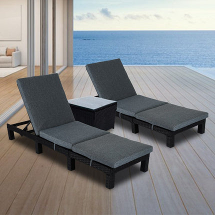 Interior Ave - Executive Stone Nested Coffee Table Set - White & White.