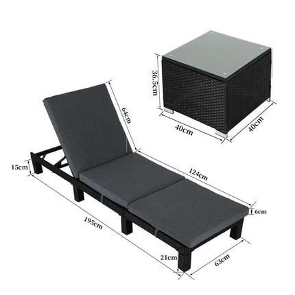 Interior Ave - Executive Stone Nested Coffee Table Set - White & White.
