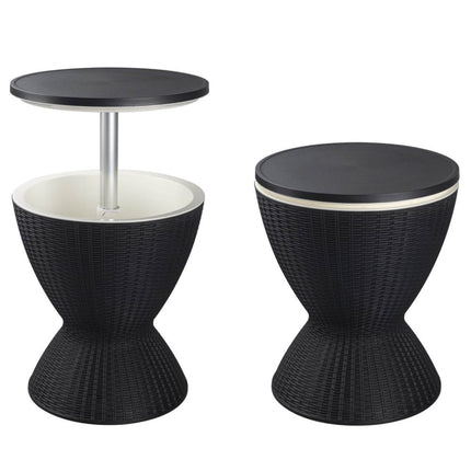 Garden Ice Cooler Table (Black).