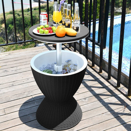 Garden Ice Cooler Table (Black).