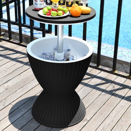 Garden Ice Cooler Table (Black).