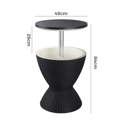 Garden Ice Cooler Table (Black).